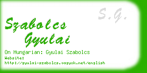 szabolcs gyulai business card